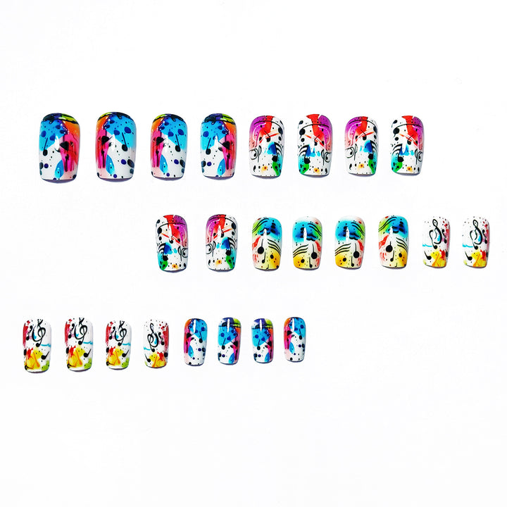 Creative Art Nails with Musical Design Bowlift