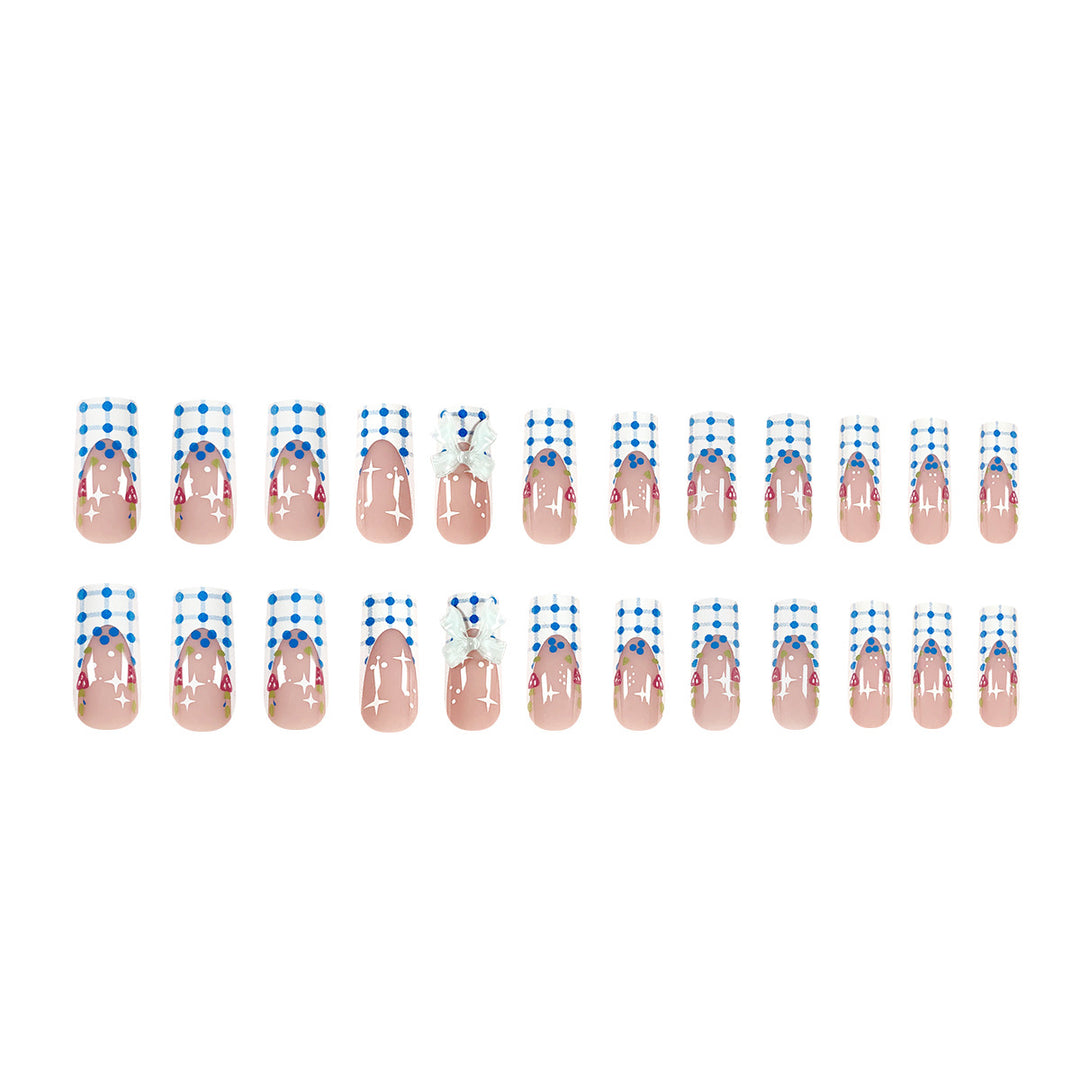 Artistic acrylic nails with playful design Bowlift