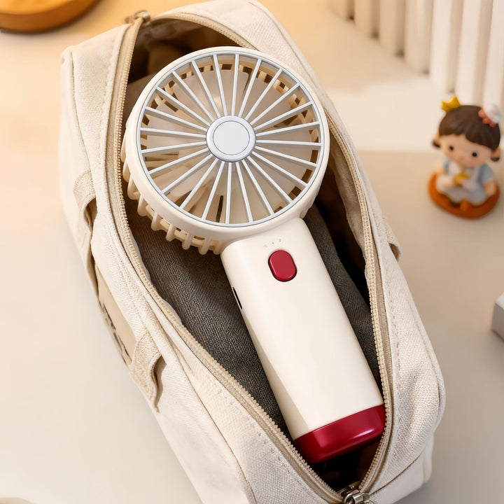 Ladies Portable Hand Fan with USB Connection and Ergonomic Design Bowlift