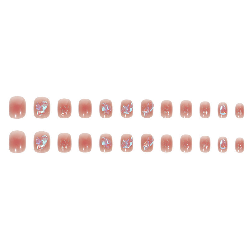 Elegant Crystal-Embellished Press-On Nail Set Bowlift