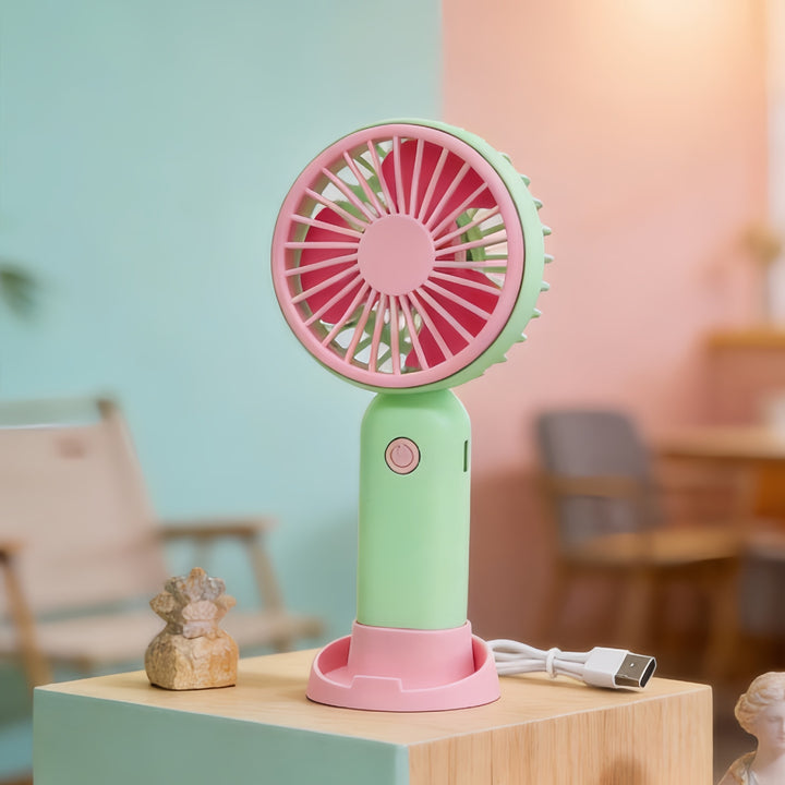 Women Portable USB Hand Fan with Flexibility Bowlift