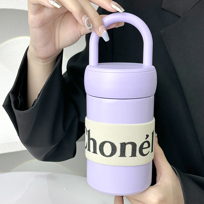 Ladies Insulated Water Bottle with Ergonomic Carrying Handle Bowlift