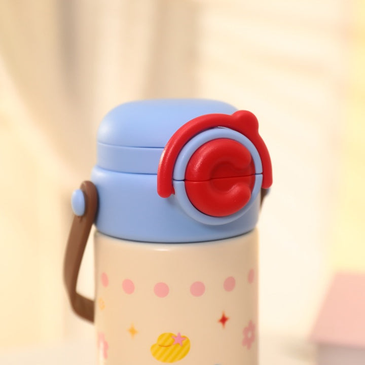 Insulated Stainless Steel Drink Bottle with Cheerful Flower Pattern Bowlift