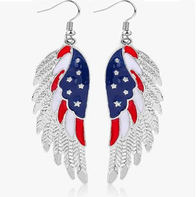 Ladies' statement star earrings with crystal embellishment and enamel coating Bowlift
