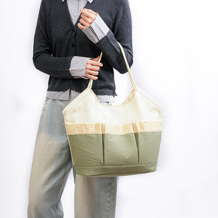 Generous Tote Bag With Multiple Outside Pockets Bowlift