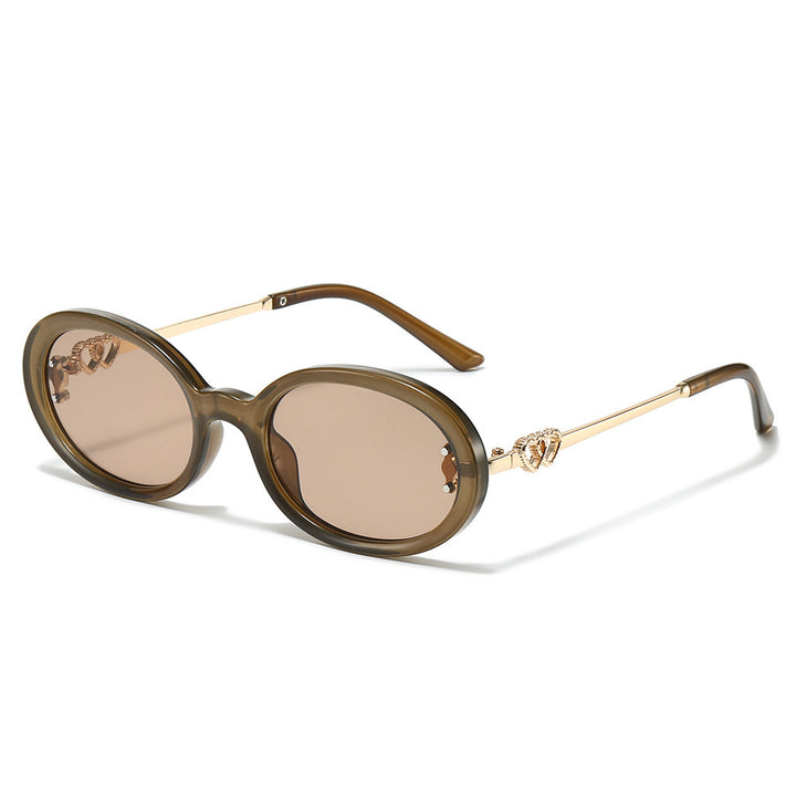 Elegant Shield Sunglasses with Decorative Metal Accents Bowlift