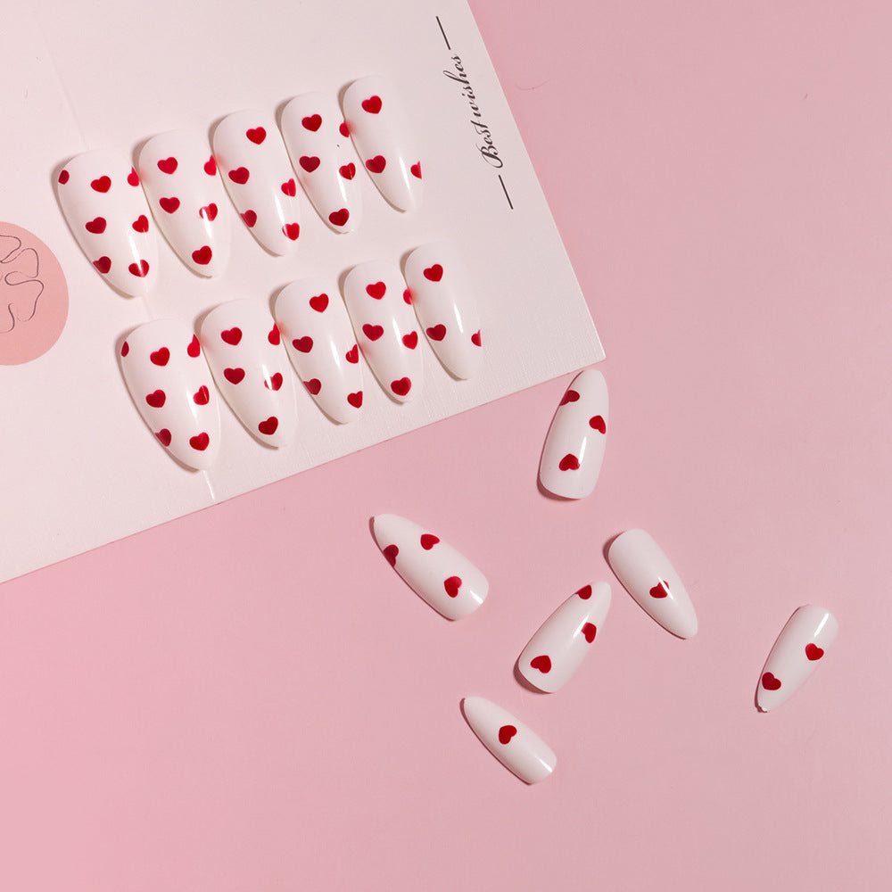 Trendy Heart-Decorated Nail Art Bowlift