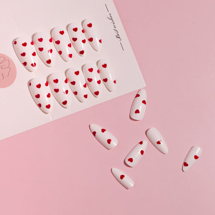 Trendy Heart-Decorated Nail Art Bowlift