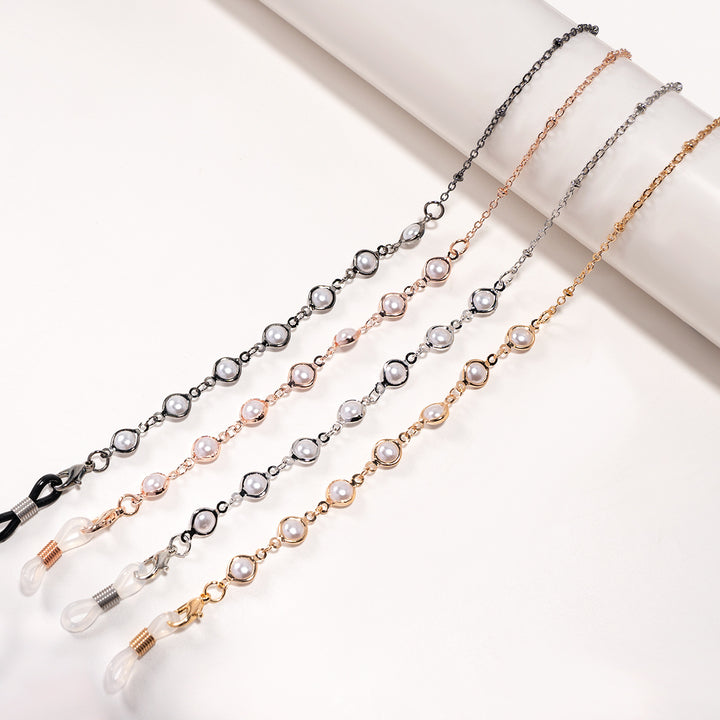 Elegant Pearl-Embellished Glasses Chain Bowlift