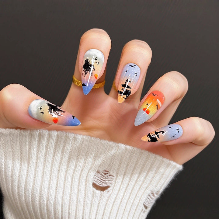 Artful Nail Extensions with Elegant Tips Bowlift