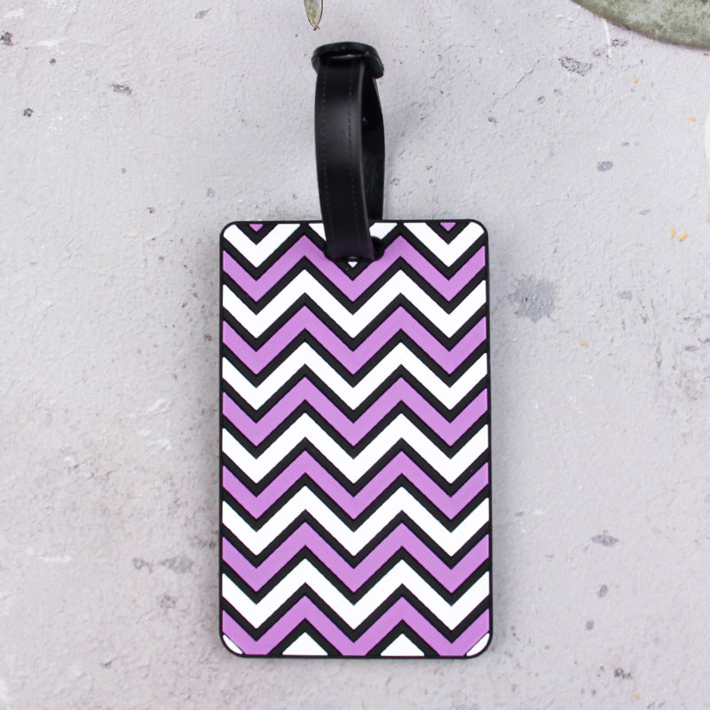 Stylish Chevron Pattern Luggage Tag Bowlift