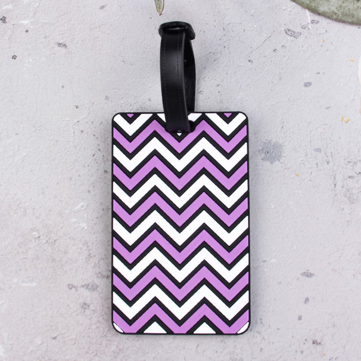 Stylish Chevron Pattern Luggage Tag Bowlift