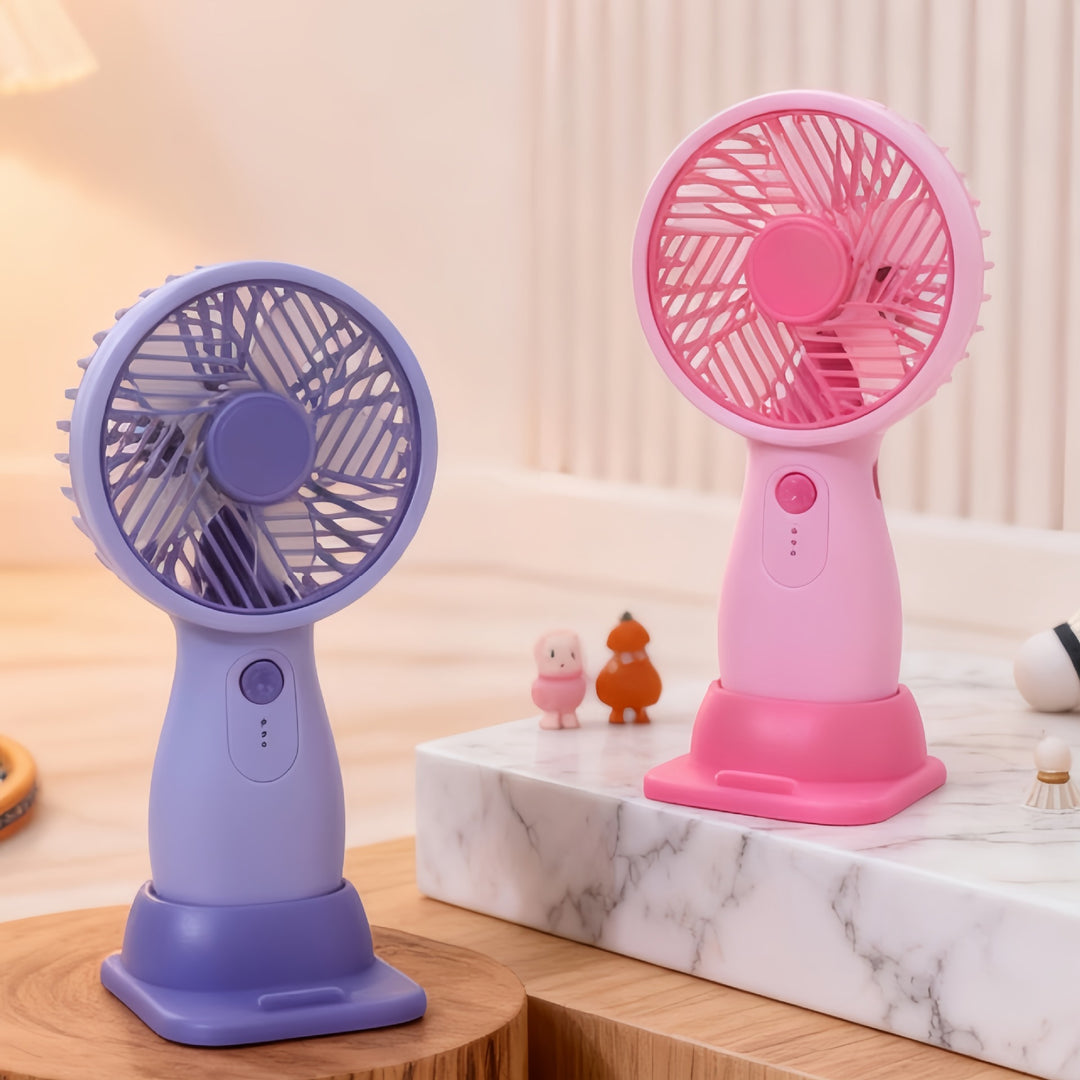 Women's portable USB hand fan with swivel head and variable speed control Bowlift