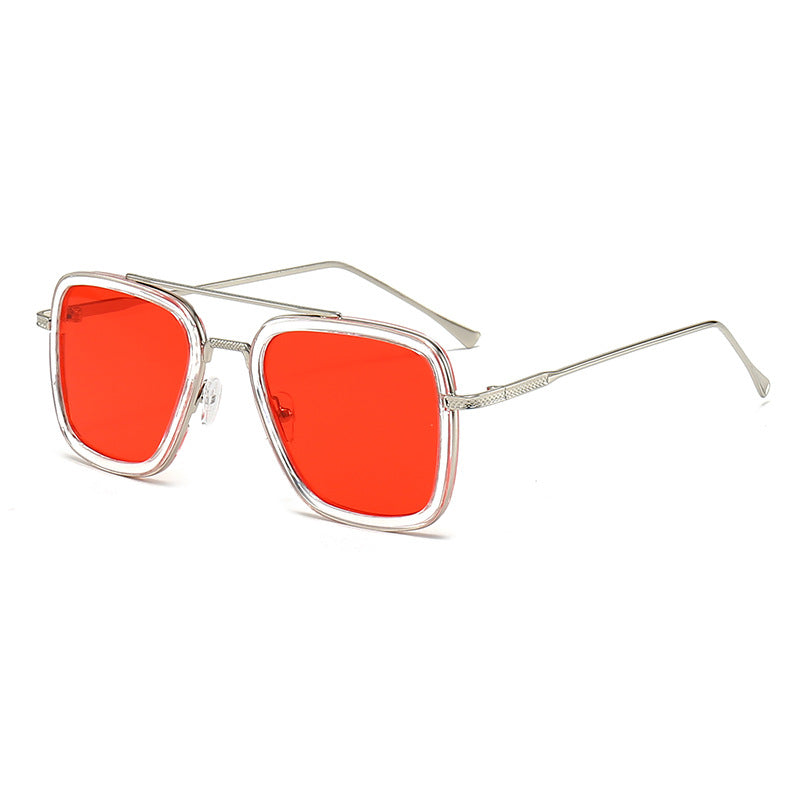 Women's fashionable square sunglasses with glamorous metal frame Bowlift