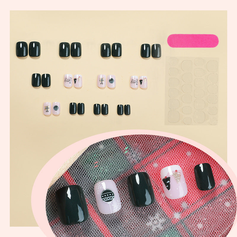Artificial nail set with winter decoration Bowlift