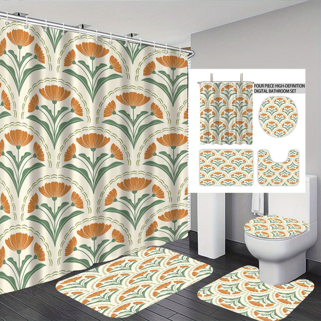Bohemian-Themed Four-Piece Digital Bathroom Set Bowlift