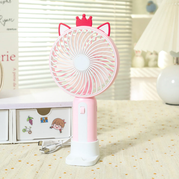 Women Portable Handheld Fan with Playful Animal Design Bowlift