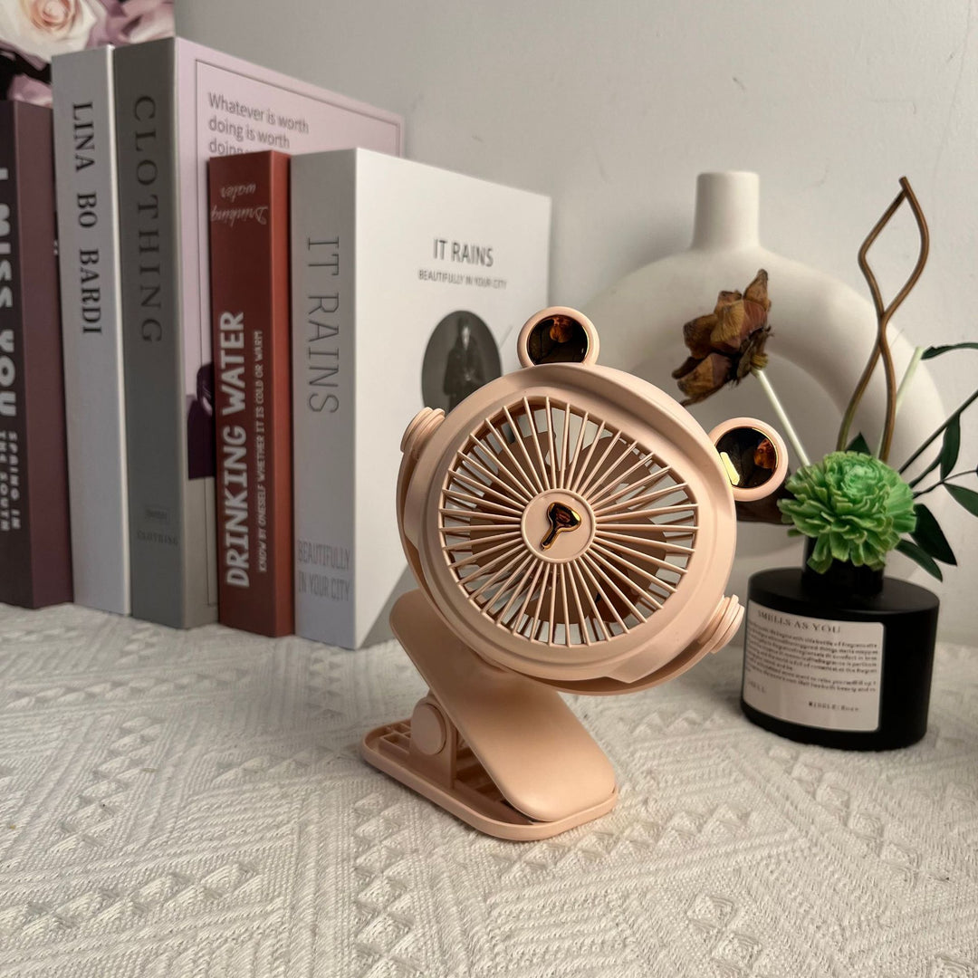 Cute Animal-Themed Portable Desk Fan Bowlift