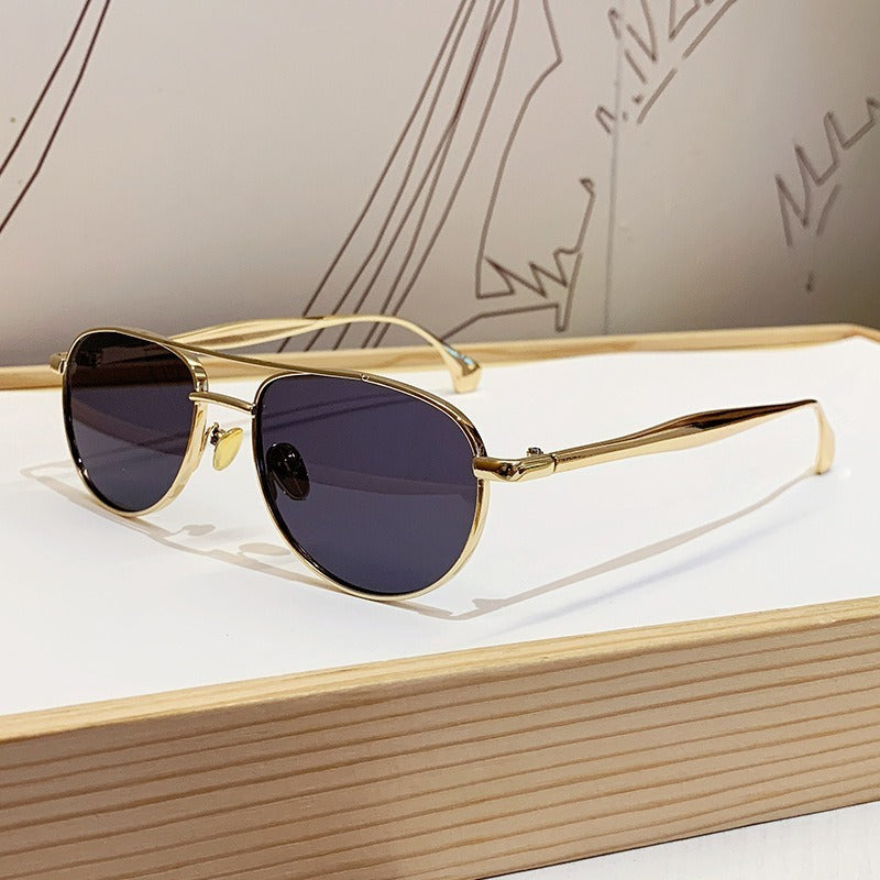 Men's Vintage-Inspired Round Frame Sunglasses Bowlift