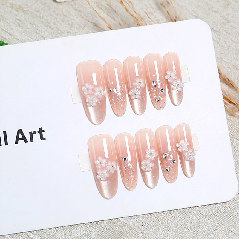 Nail art set with floral 3D applications and glitter accents Bowlift