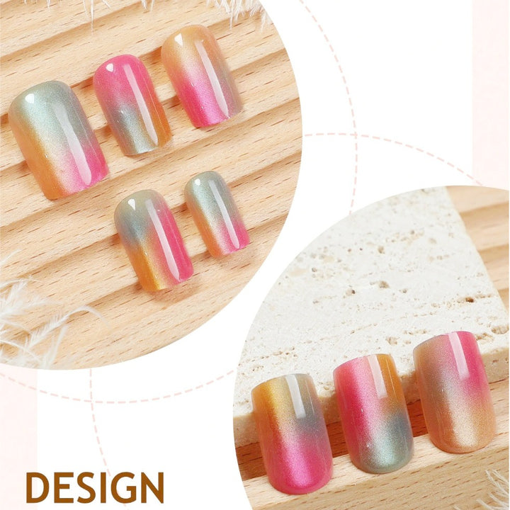 Acrylic nail set with gradient and high-gloss finish Bowlift