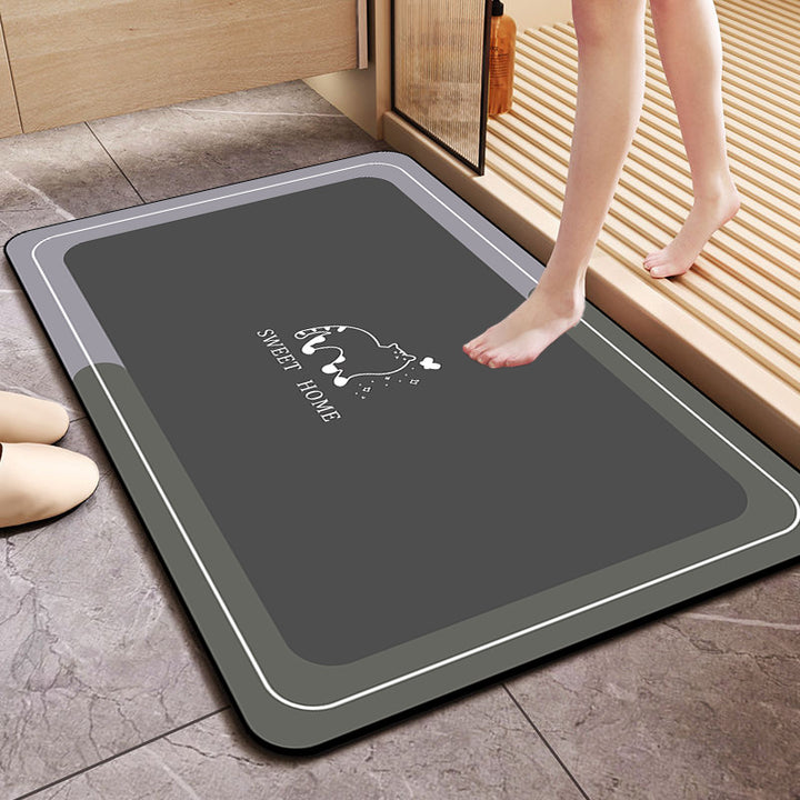 Absorbent Memory Foam Bathroom Mat Bowlift