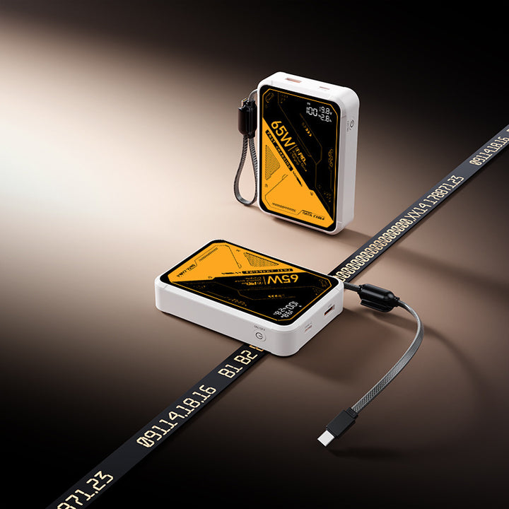 Portable high-performance charger with intelligent USB-C port and digital display Bowlift