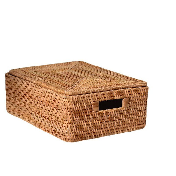 Women rectangular rattan storage basket Bowlift
