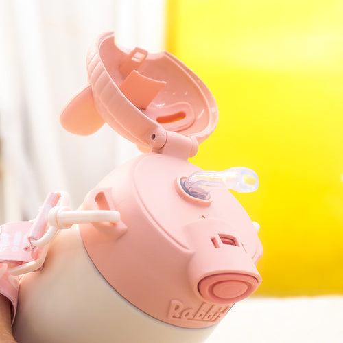Ladies Insulated Water Bottle with Cute Bunny Design Bowlift