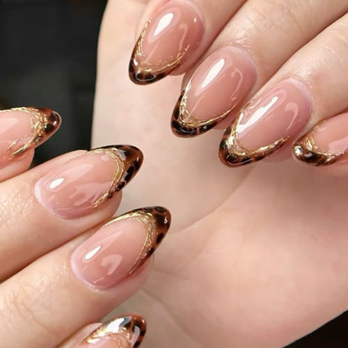 Artistic stiletto nails with luxurious glitter design Bowlift