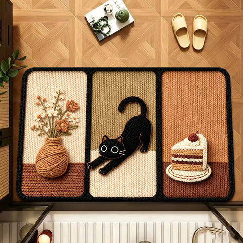 Cat-Themed Decorative Area Mat