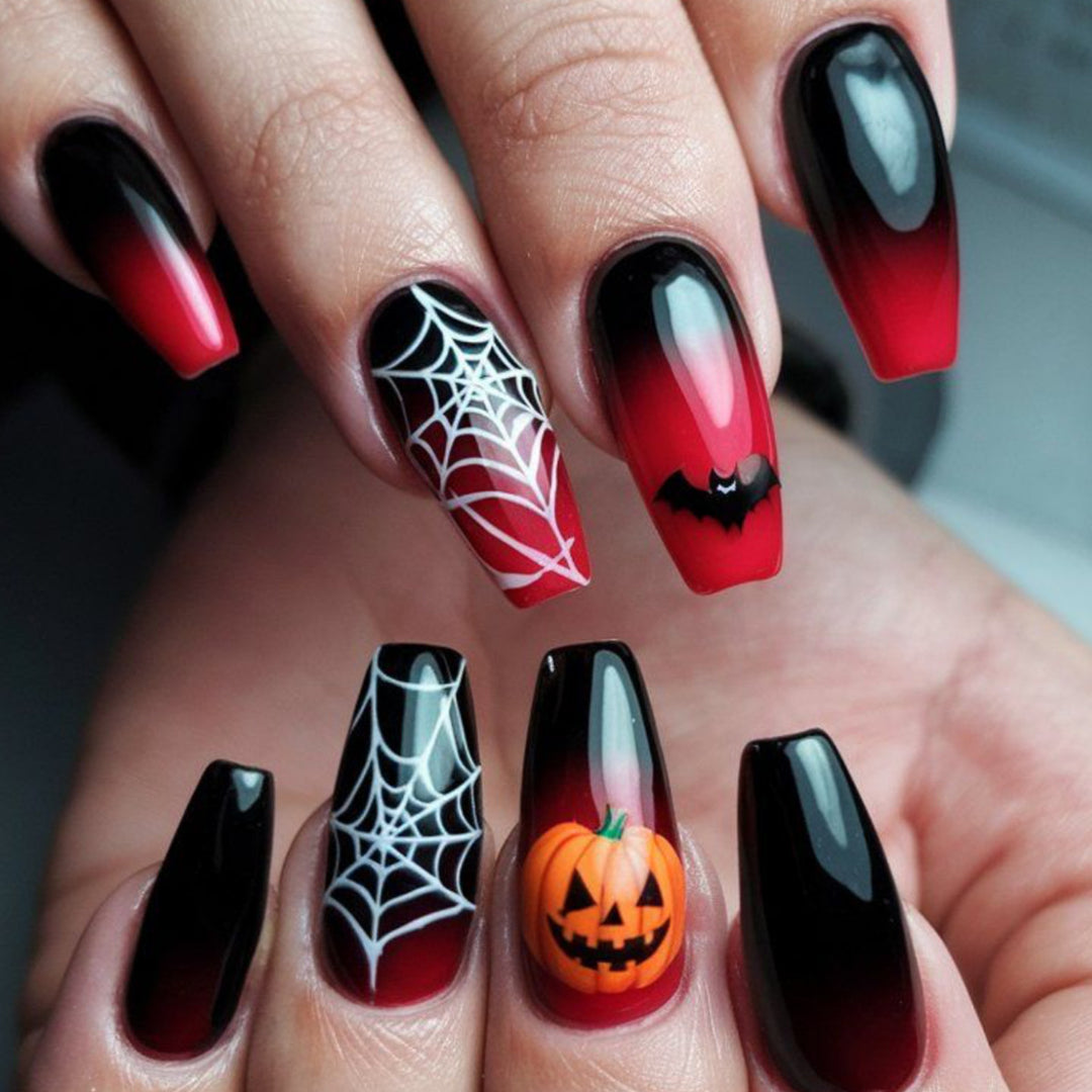 Halloween-Inspired Acrylic Nail Art Bowlift