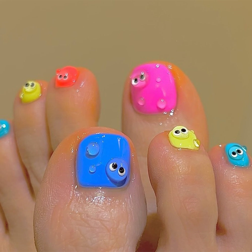 Nail Art Set with Playful Eye Designs Bowlift