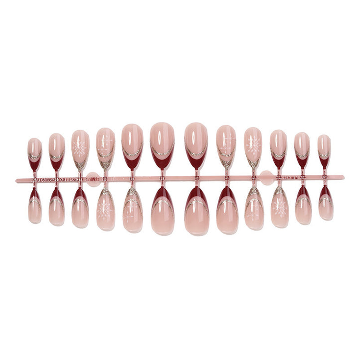 Glamorous artificial nail set with glitter and detailed design Bowlift