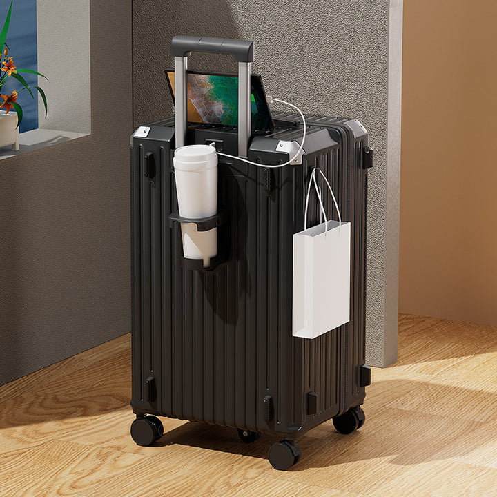 Unisex Tech-Enhanced Smart Rolling Carry-On Luggage Bowlift