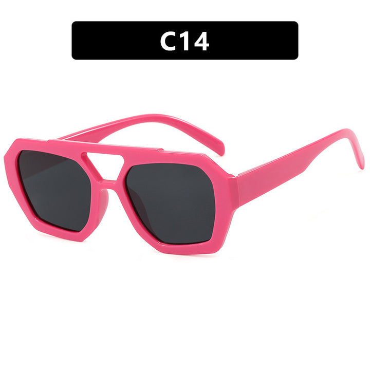 Women's geometric sunglasses made of durable plastic with polarized lenses Bowlift