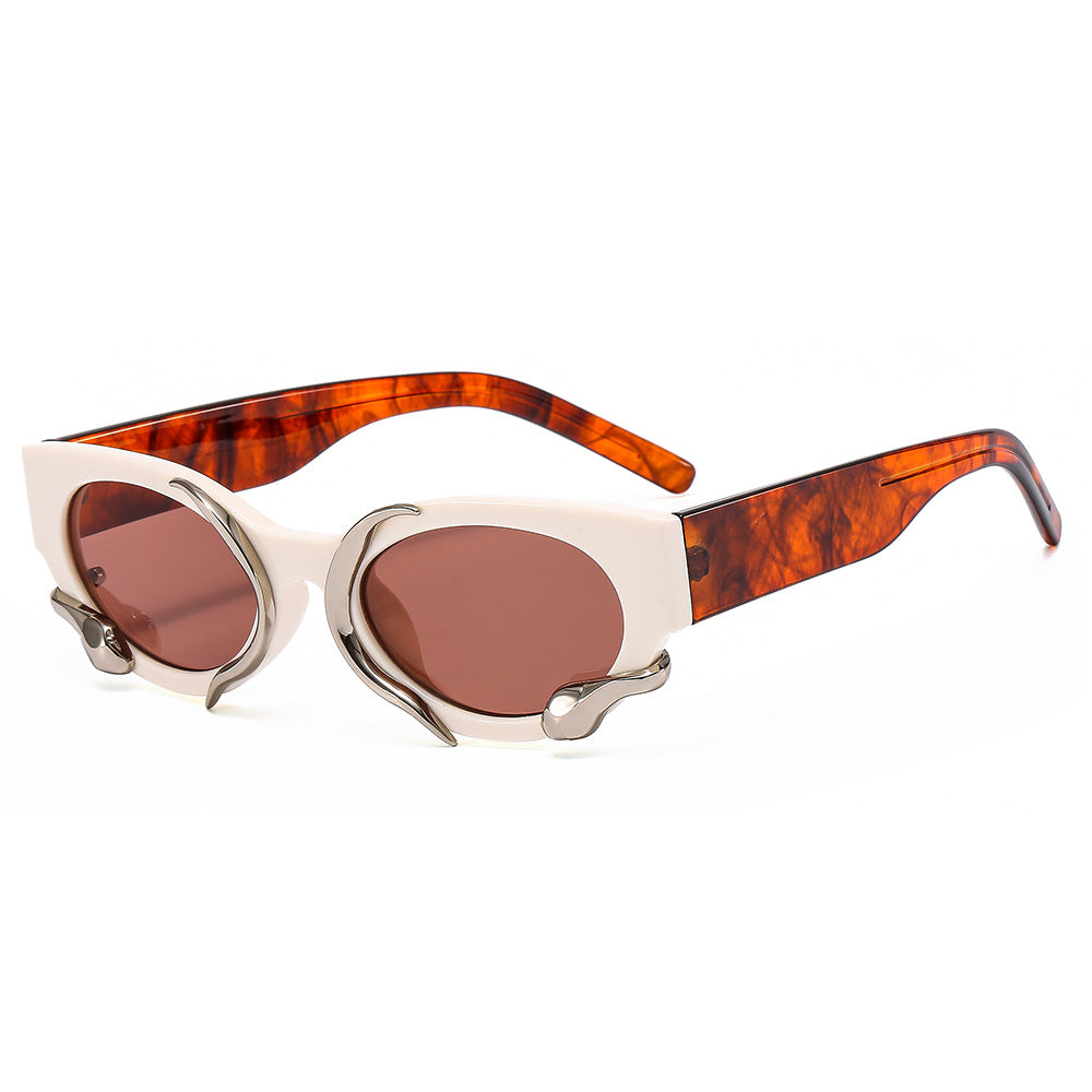 Women's designer sunglasses with a unique, sculptural frame Bowlift