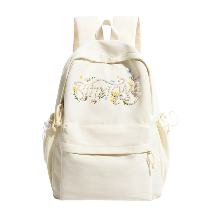 Embroidered Floral Detail Backpack Bowlift