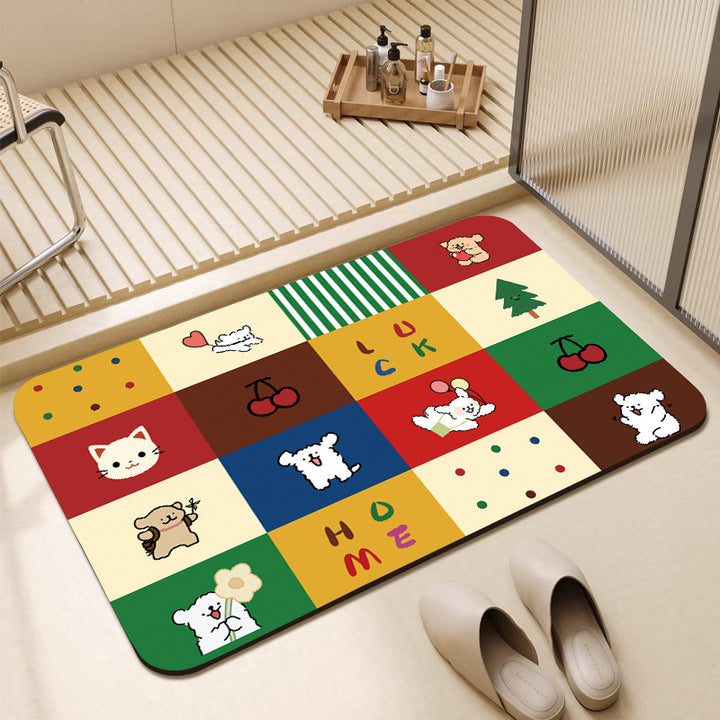 Cute Cartoon-Themed Welcome Mat