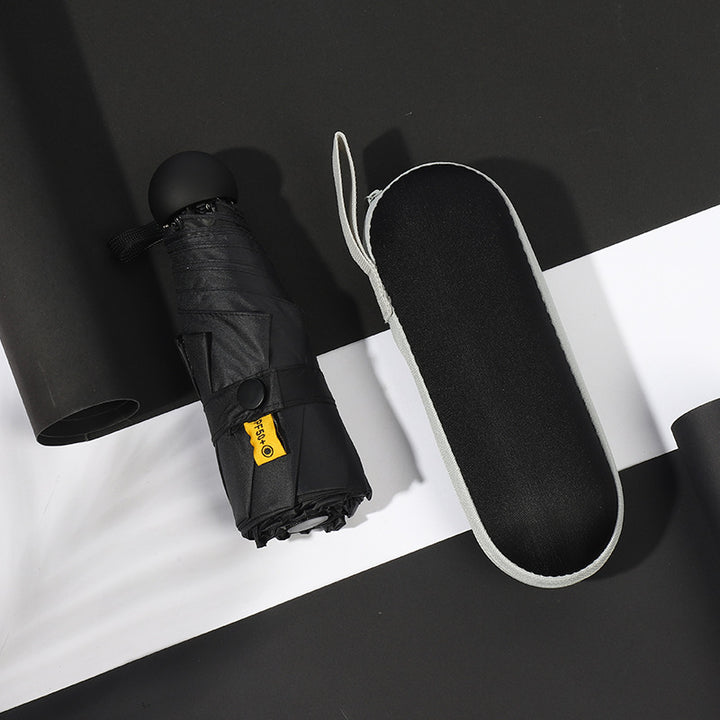 Women Compact Travel Umbrella with Storage Sleeve Bowlift