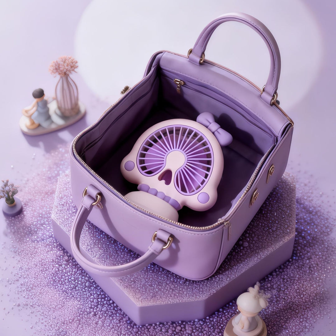 Women portable table fan in creative skull design Bowlift