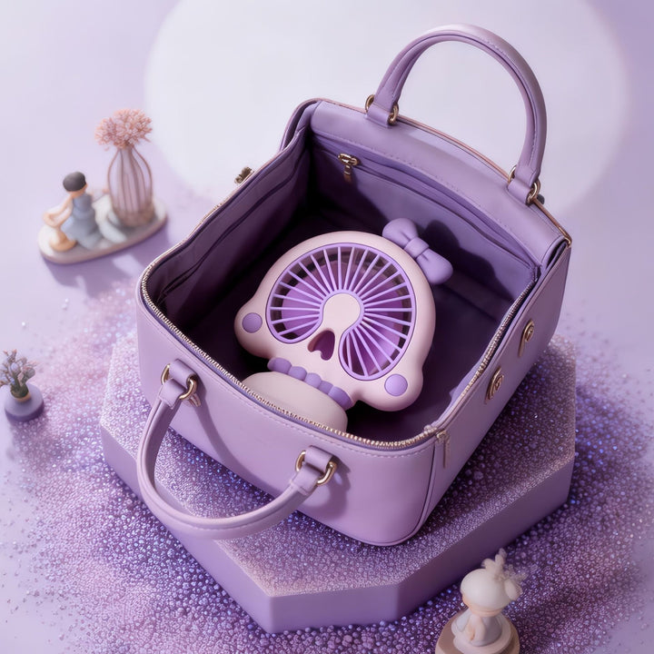 Women portable table fan in creative skull design Bowlift
