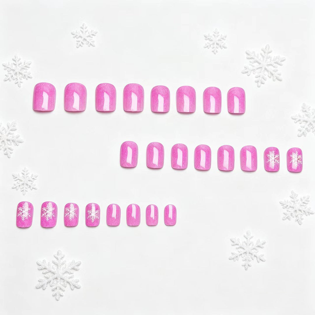 Creative Nail Art with Festive Snowflake Design Bowlift
