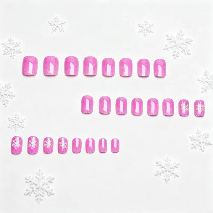 Creative Nail Art with Festive Snowflake Design Bowlift