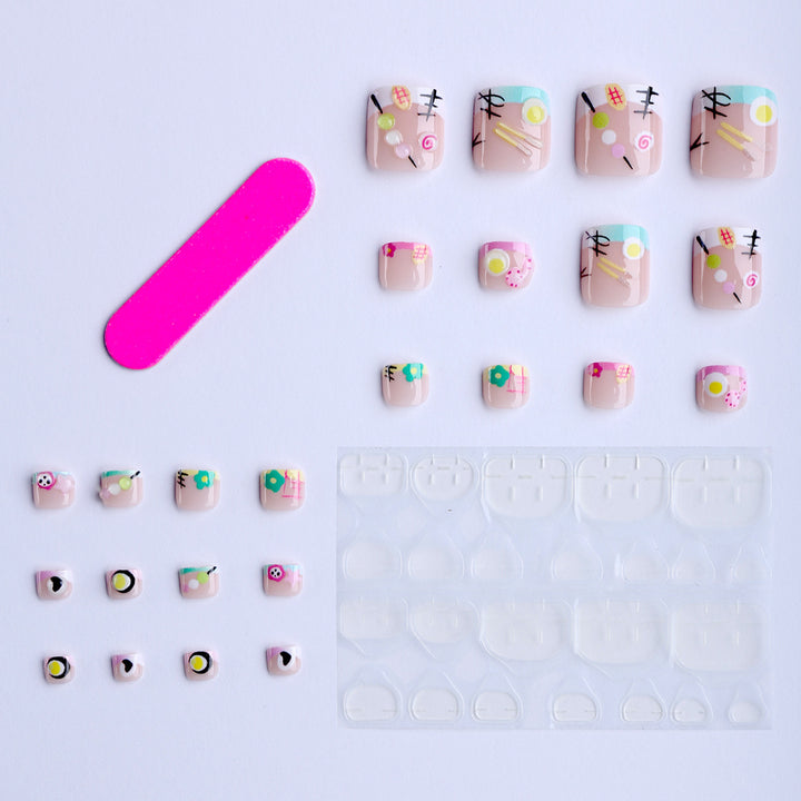 Artistic toenails with creative motifs Bowlift