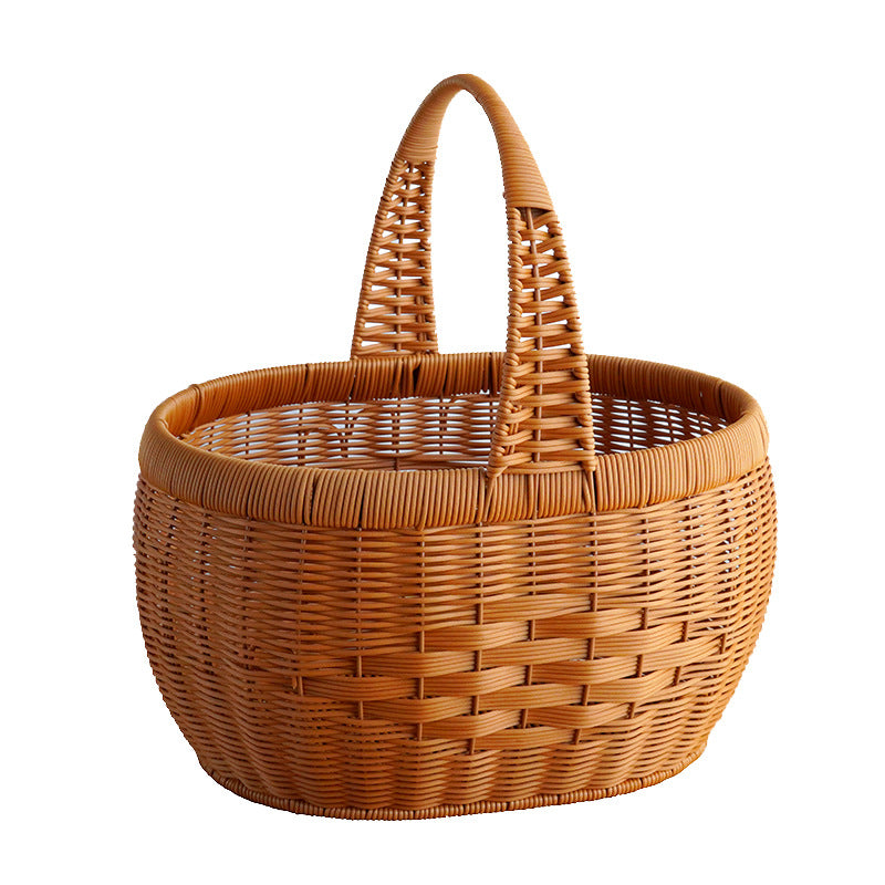 Women Handwoven Basket with Lid Bowlift