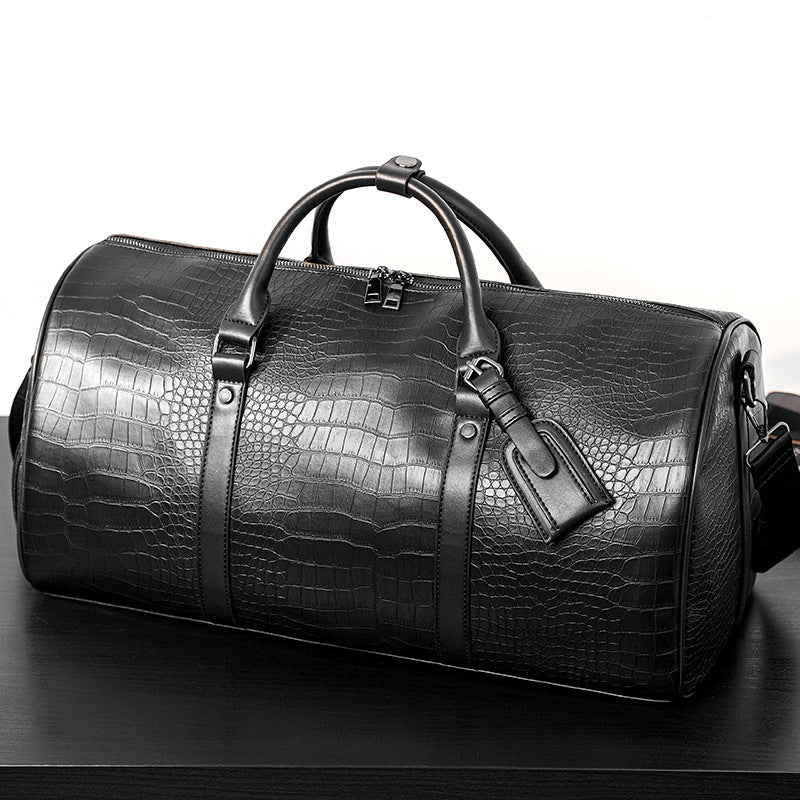 Elegant Travel Bag in Luxurious Crocodile Look Bowlift