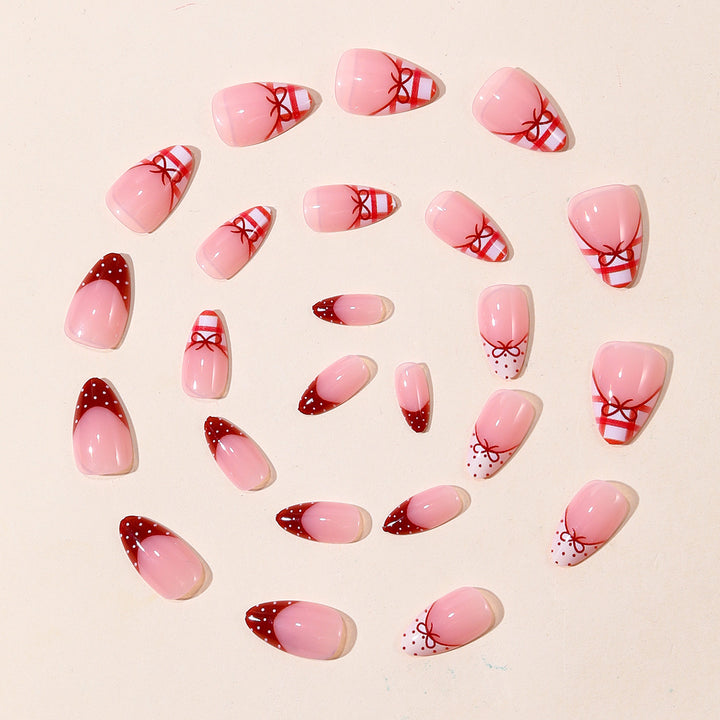 Elegant Designer French Tip Nail Art Extensions Bowlift
