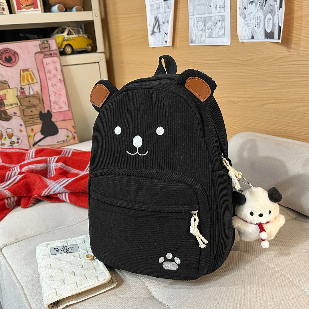 Backpack with Cute Bear Design and Practical Compartments Bowlift