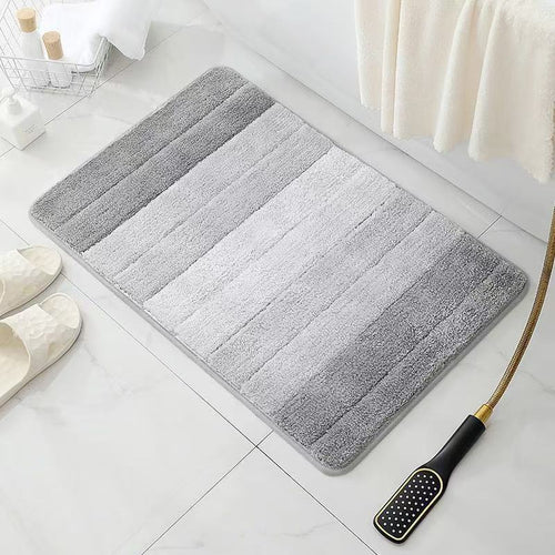 Plush Soft Striped Bath Mat